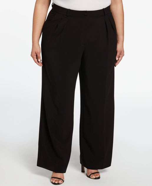 Rafaella Womens Plus Soft Crepe Modern Fit Dress Pants (Size 16-22)