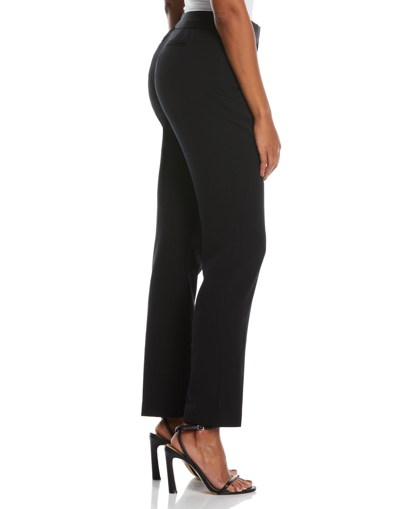 Rafaella Women's Petite Curvy Fit Short Gaberdine Pant, Black, 4P at   Women's Clothing store