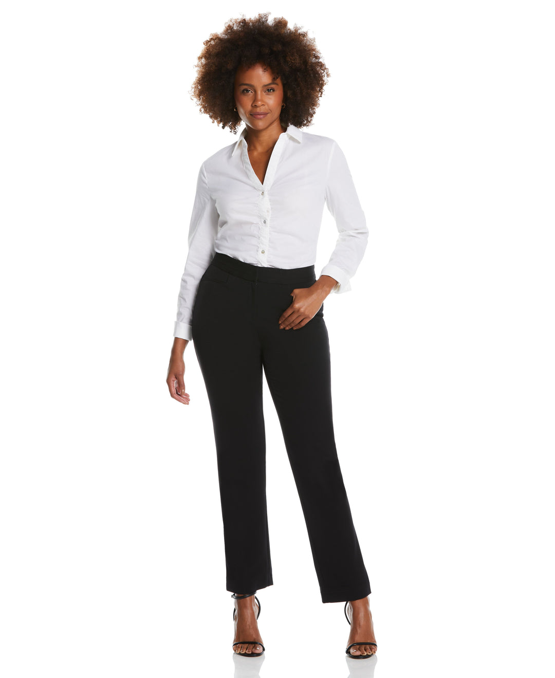 Curvy fit straight leg pants best sale