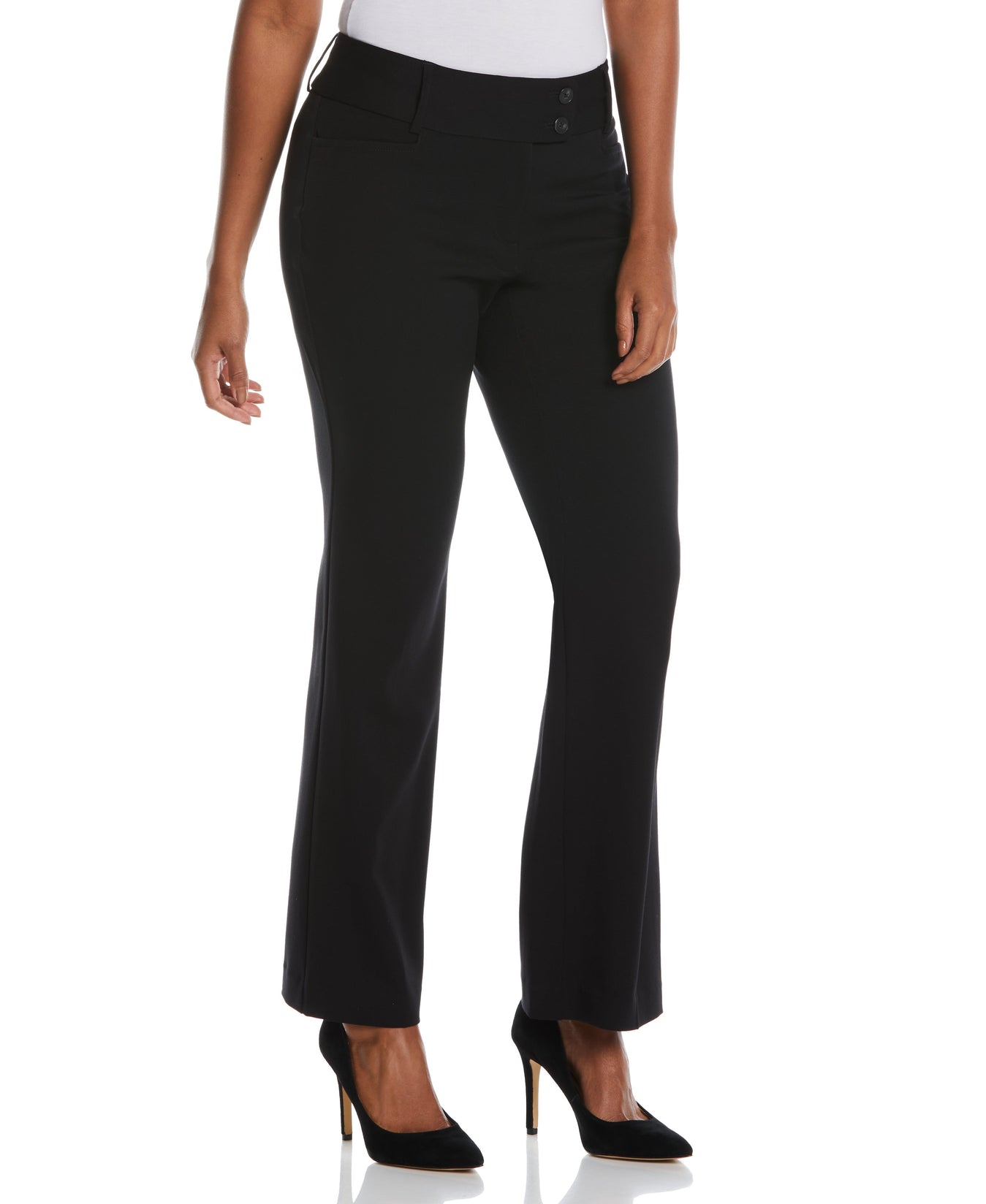 Women's Petite Curvy Fit Boot Cut Pant | Rafaella