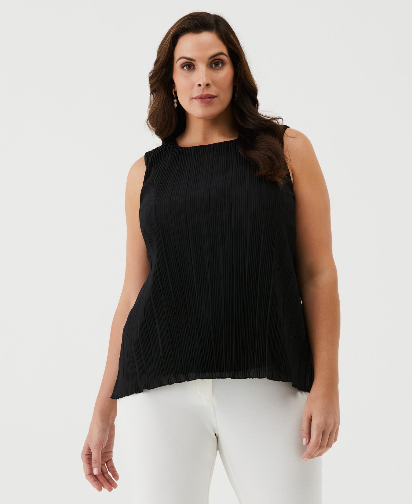 Women's Plus Size Lined Plisse Top | Rafaella