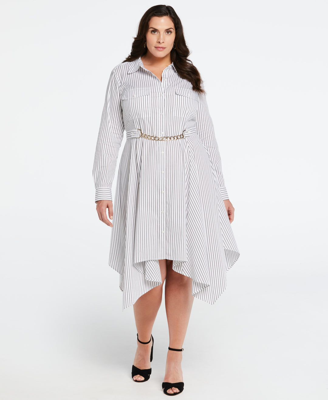 Plus size handkerchief dress with sleeves best sale