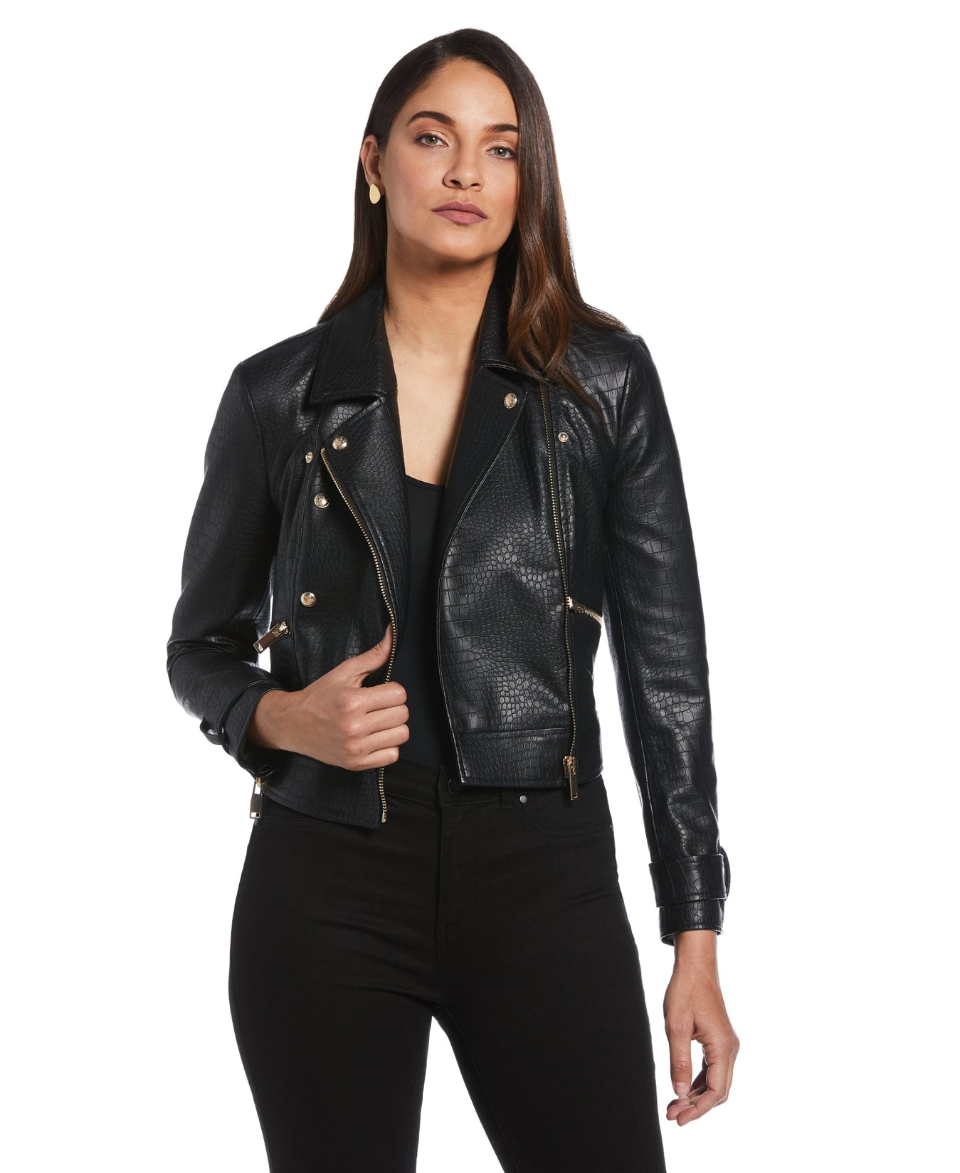 Women's Faux Leather Moto Jacket